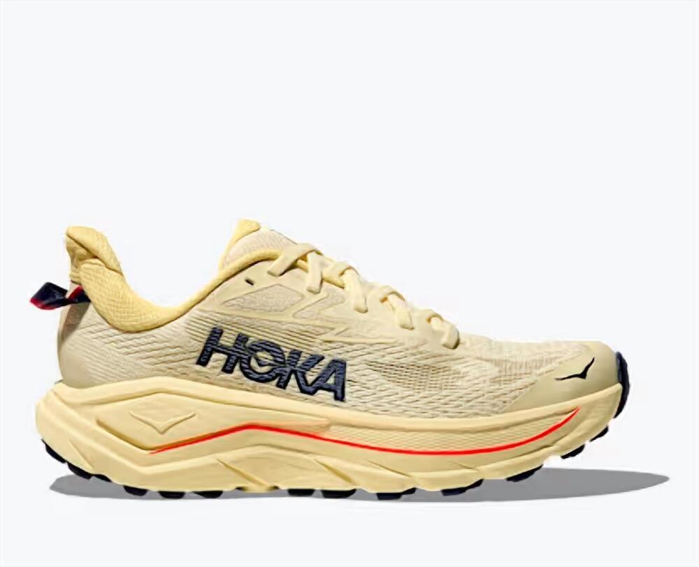 NEW HOKA women's challenger 8 shoes in vintage yellow midnight blue
